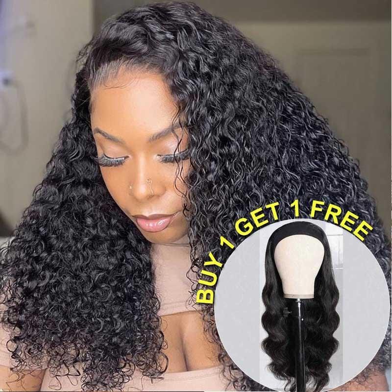 Combo 6: Buy Curly Lace Front Wig Get Glueless Headband Wig Free (Flash Sale)