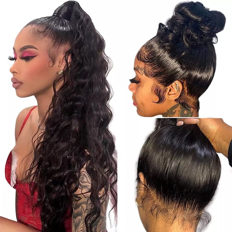 Lace front wig clearance ponytail