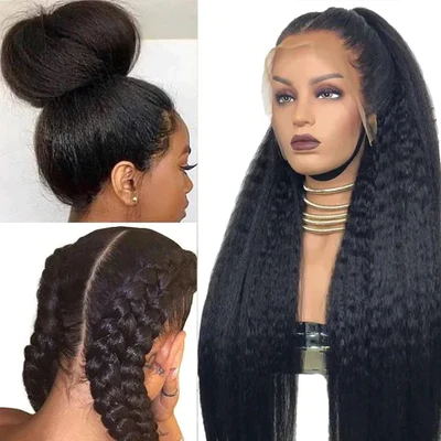 $100 OFF | Code: SAVE100 Klaiyi Kinky Straight Lace Front Wig