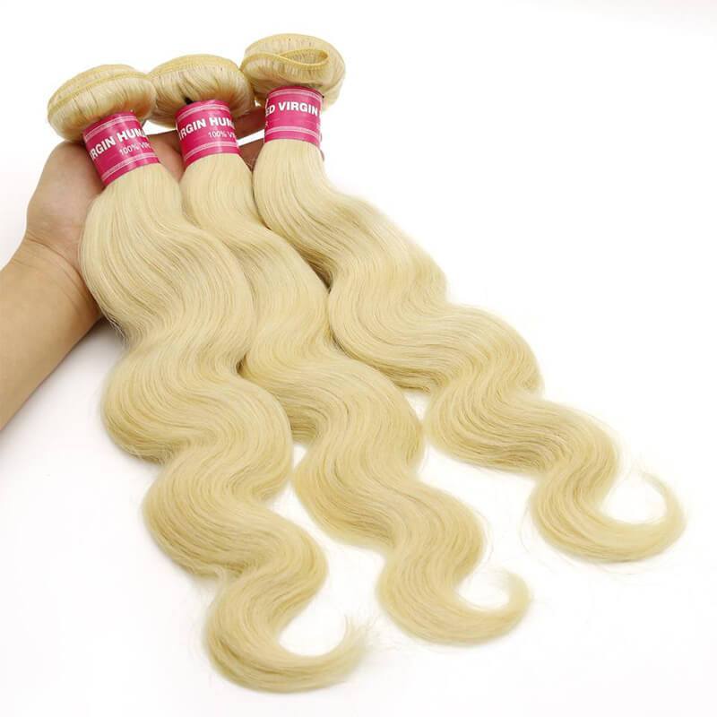 Malaysian Body Wave Blonde Hair Weaves 613 Color 3 Bundles – KLAIYI