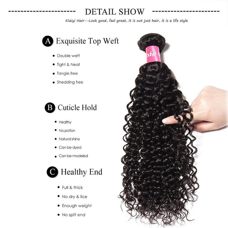 4bundles of hair, body wave hair, curly hair, deep wave hair-Klaiyi ...