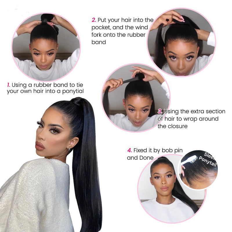 Buy 1 Get 1 Free,Code:BOGO | 4 Styles Clip in Ponytails Hair Extensions Wrap Around Kinky Curly/Jerry Curly/Body Wave/Water Wave