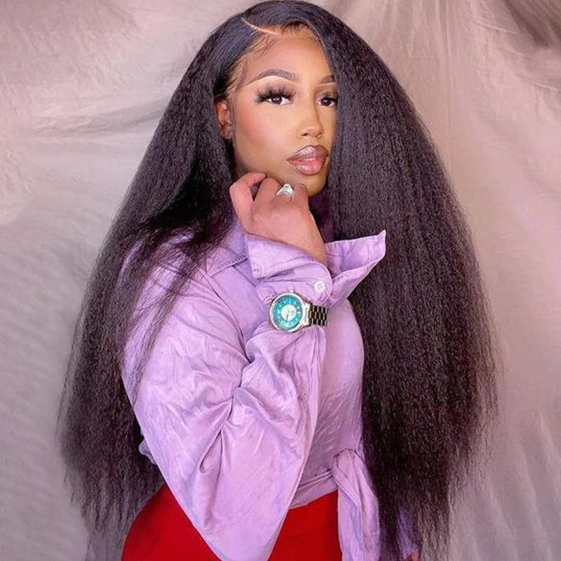 $100 OFF | Code: SAVE100 Klaiyi Kinky Straight Lace Front Wig