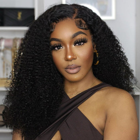 Klaiyi 4C Kinky Edge Wig Realistic Super Natural 4C Kinky Curly 7x5 Bye Bye Knots Wig Flash Sale