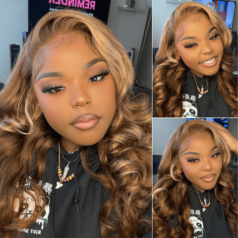 Klaiyi Ombre Highlight Lace Front Wig Body Wave Or Jerry Curl Natural Density 70% Off Flash Sale