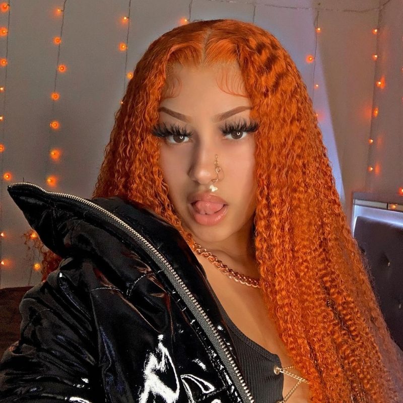 Orange wigs shop for sale