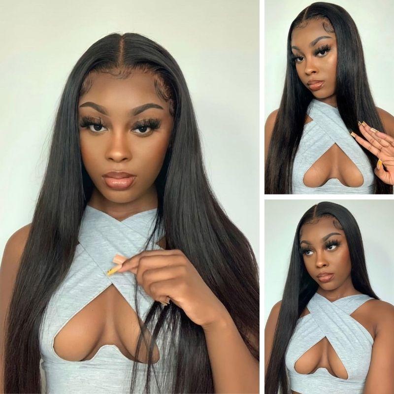 Prime Kitty U Part Wig Human Hair Right Side Part 1x4 Body Wave #1 Jet  Black Small Cap Right U Part Wigs for Black Women U Part Right Side Wig  Upart