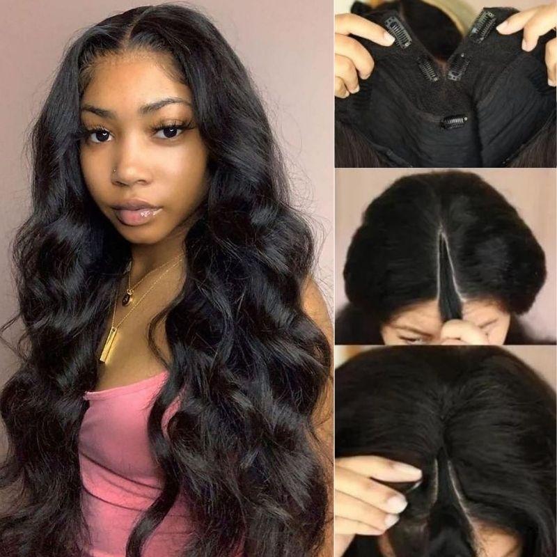 Klaiyi Air Wig Body Wave Vpart Wigs No Leave Out Natural Scalp – KLAIYI