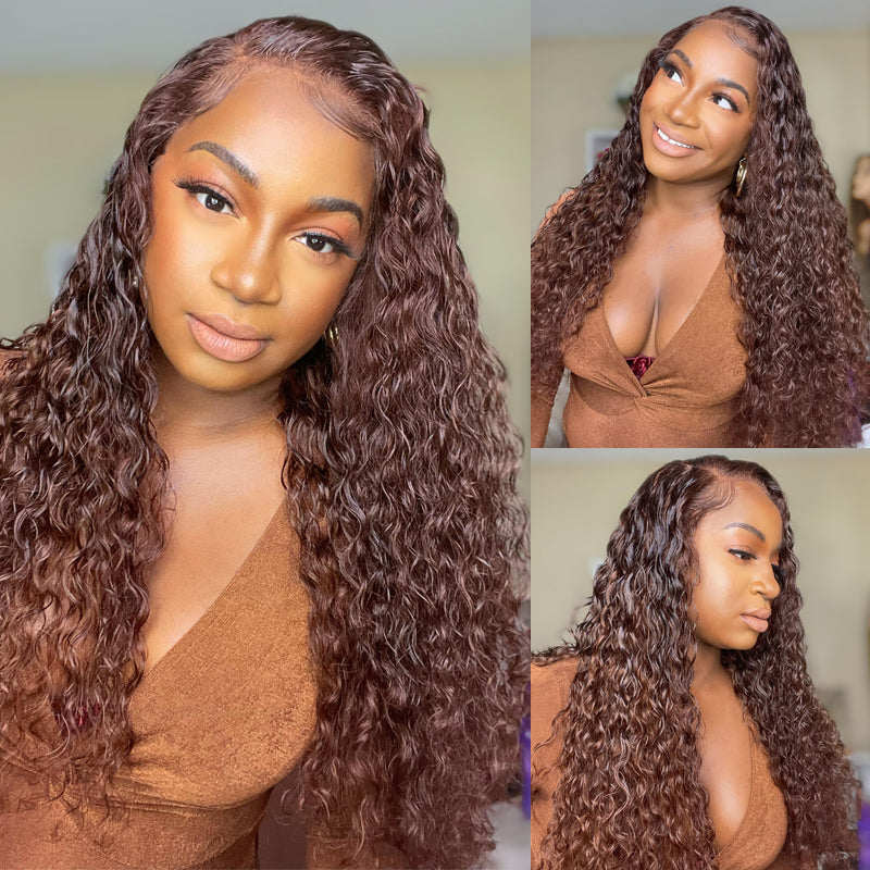 180% Density Copper Red Synthetic Lace Front Wig Long Straight