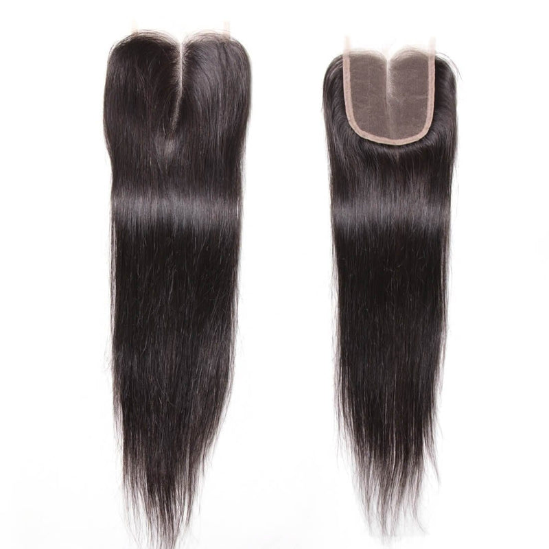 Klaiyi Straight Hair Human Virgin Hair Lace Closure